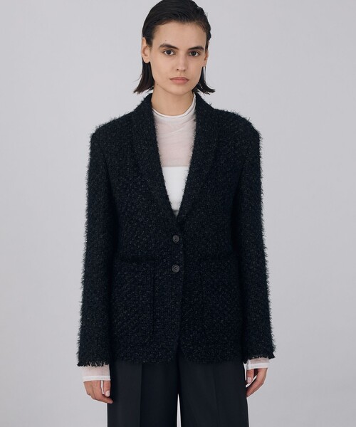 DES PRES ジャケット テーラードジャケット ヘアリーループツイード