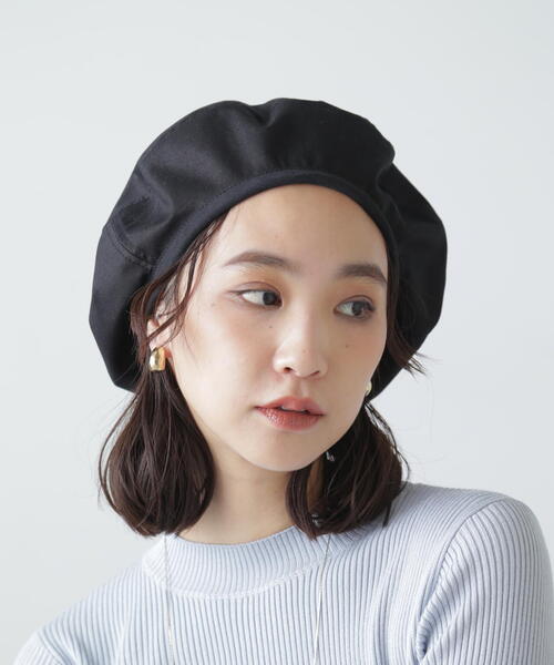 ベレー帽の女 FREE'S MART（フリーズマート） 帽子 ベレー帽 布帛ベレー レディース