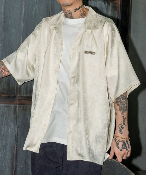 Subciety（サブサエティ） シャツ Jacquard paisley shirt メンズ