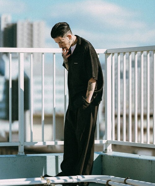 クルニ 21SS 半袖ボウタイシャツ soe エトセンス stein バーバリー Subciety（サブサエティ） シャツ 半袖 Jacquard paisley shirt メンズ