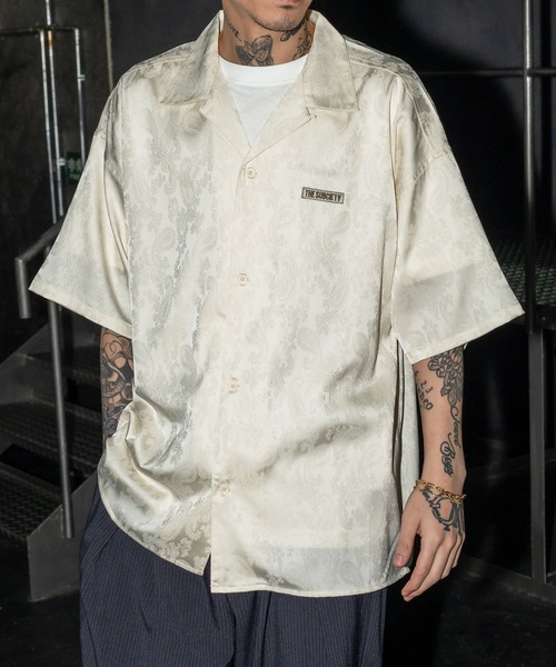 【2着セット】subciety/JACQUARD PAISLEY SHIRT/L Subciety（サブサエティ） シャツ Jacquard paisley shirt メンズ