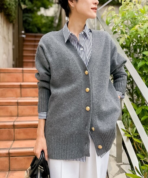 未使用！ノーリーズ　カーディガン NOLLEY'S（ノーリーズ） ニットカーディガン FREE チャコールグレー