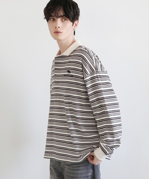 tシャツ 「POLO CHAMPS 」スキッパーボーダーロンT メンズ : ZOZOTOWN