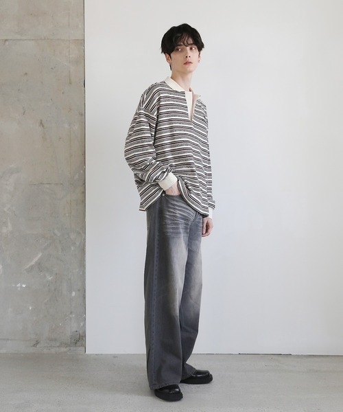 tシャツ 「POLO CHAMPS 」スキッパーボーダーロンT メンズ : ZOZOTOWN