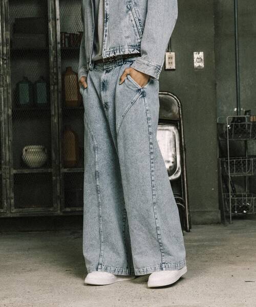 nautica ワイドデニム セール】【NAUTICA】ワイドデニムパンツ（デニムパンツ