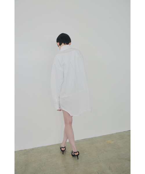 ブラウス シャツ 「Abor」Form Sleeve Design Shirt Dress/フォルムスリーヴ デザインシャツドレス レディース