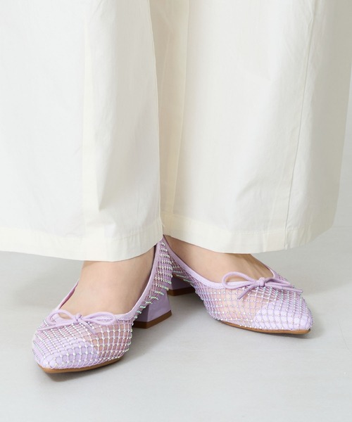 sevenbutterflyALAIA ラインストーン バレエシューズ 大注目】ALAIA◇ラインストーン付き バレエ フラットシューズ
