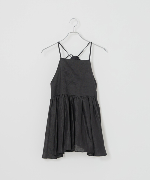 OLANNA LINEN LACE INSERT THICK HEM CAMI TOP (WHITE) | Lovet キャミソール ADAWAS/アダワズ LINEN CAMI TOP