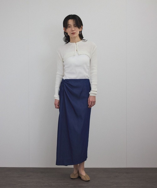 SALON adam et rope' カーディガン 「WEB限定」ループヤーンリブ