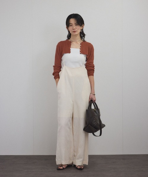 カーディガン 「WEB限定」ループヤーンリブショートカーディガン/ボレロ「セットアップ対応」 レディース SALON adam et rope' カーディガン 「WEB限定」ループヤーンリブ
