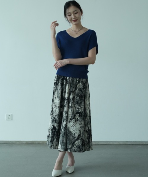 tシャツ 半袖 「7色展開」イージーケア上品見えVネックフレンチ