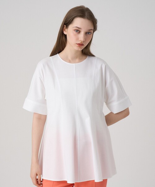 Tシャツ チュニック プルオーバー レディース トップス ANAYI tシャツ コットンポンチチュニックプルオーバー