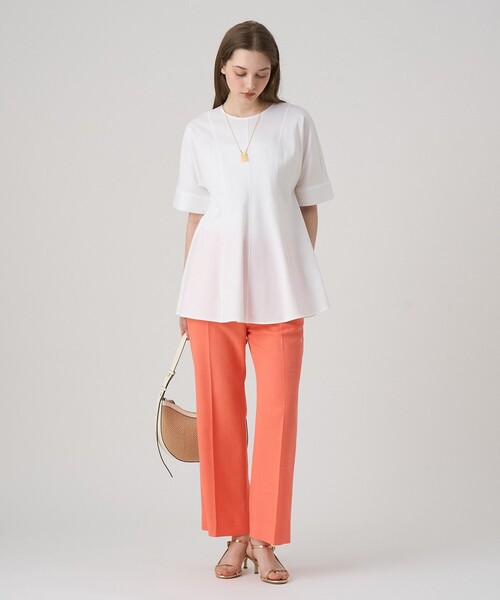 ANAYI tシャツ コットンポンチチュニックプルオーバー