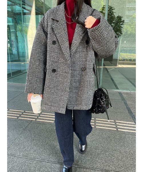 「paravion」 テーラードジャケット FREE ブラウン レディース_画像4