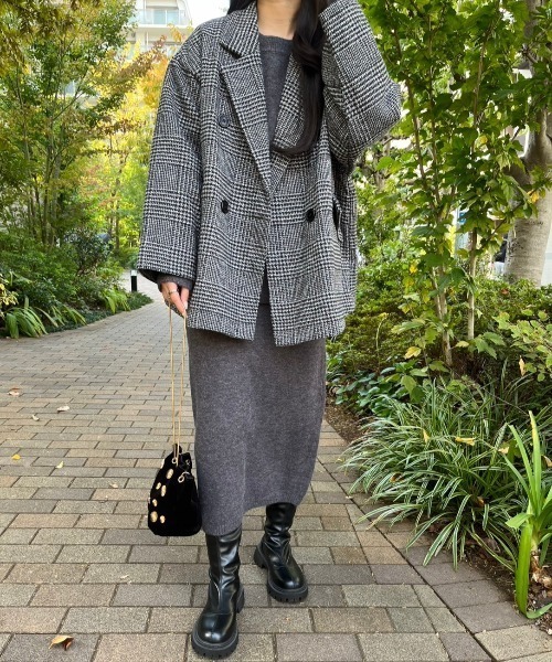 「paravion」 テーラードジャケット FREE ブラウン レディース_画像8