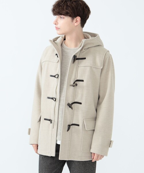 BEAMS HEART（ビームス ハート） ダッフルコート L ネイビー メンズ