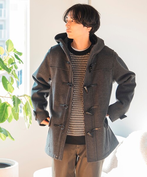 BEAMS HEART（ビームス ハート） ダッフルコート L ネイビー メンズ