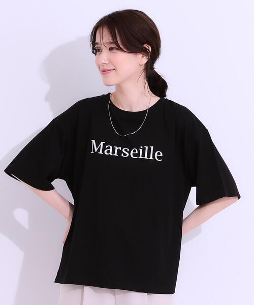 tシャツ 「追加」「LOURMARIN」ロゴプリントコットンTシャツ レディース 楽天市場】【今だけ！20時～最大15%OFFクーポン】ロゴt tシャツ
