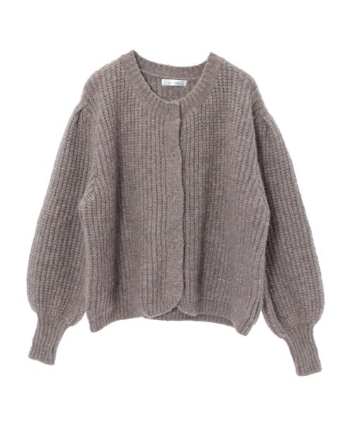 「Edit Sheen」 ニットカーディガン MEDIUM スモークピンク レディース_画像2