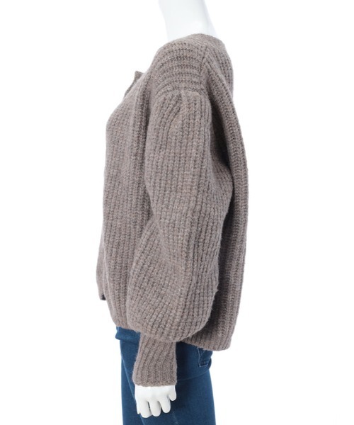 「Edit Sheen」 ニットカーディガン MEDIUM スモークピンク レディース_画像4