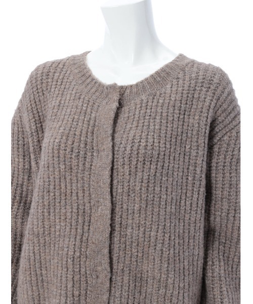 「Edit Sheen」 ニットカーディガン MEDIUM スモークピンク レディース_画像6