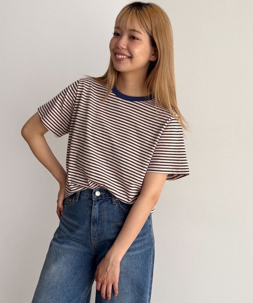 tシャツ El mar　ボーダーリンガーTシャツ レディース CANAL JEAN tシャツ El mar ボーダーリンガーTシャツ レディース