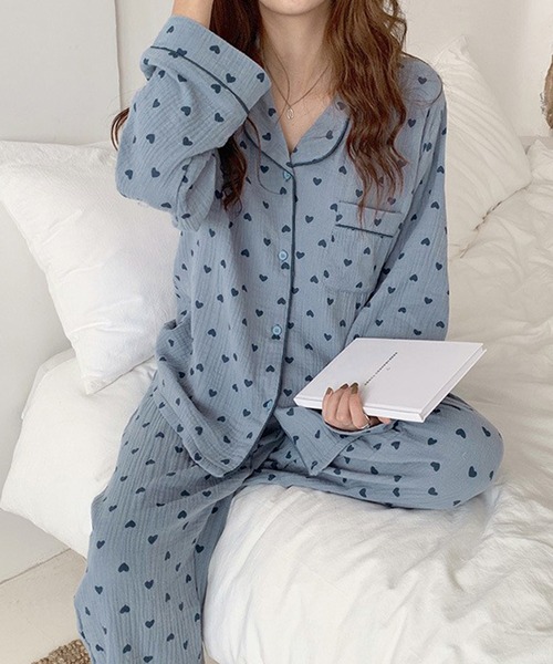 DAY CLOSET パジャマ ルームウェア レディース 小粒ハートで韓国っぽ