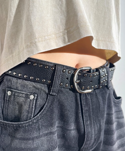 CALIFORNIA OUTFITTERS ベルト 5A21 スタッズ ダブルライン ベルト