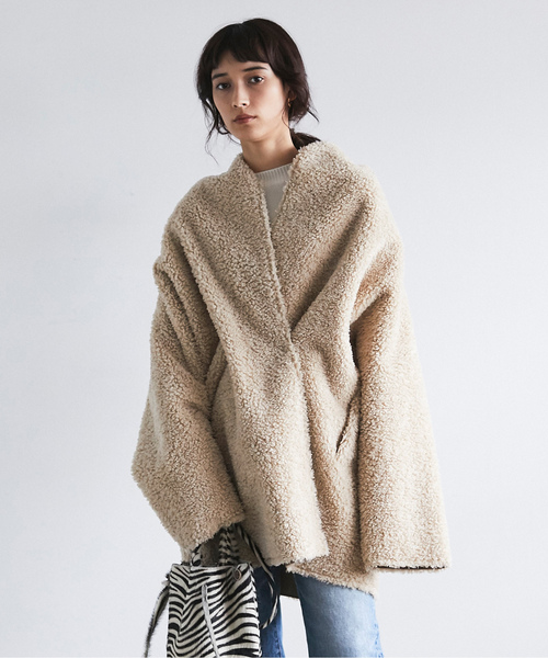 GALLARDAGALANTE ベージュ ウールコート GALLARDAGALANTE（ガリャルダガランテ） 「GALLARDAGALANTE NAVY