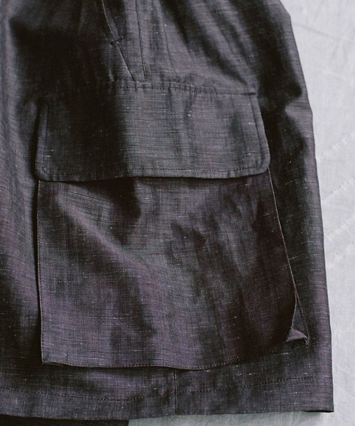 LIDnM パンツ LINEN WOOL PINHEAD SHORTS メンズ : ZOZOTOWN