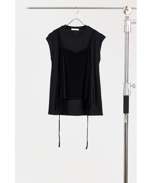 tシャツ 「 CHIGNON / シニヨン 」ベロアメッシュキャミプルオーバー レディース メンズ