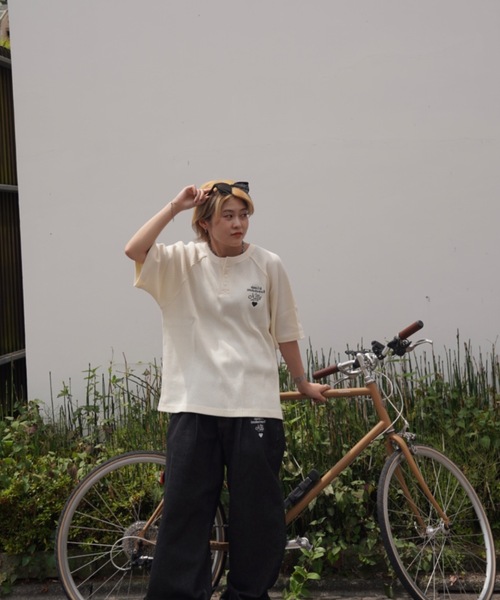 kaoyorinakami ヘンリーネック tシャツ Connie thermal henley tee
