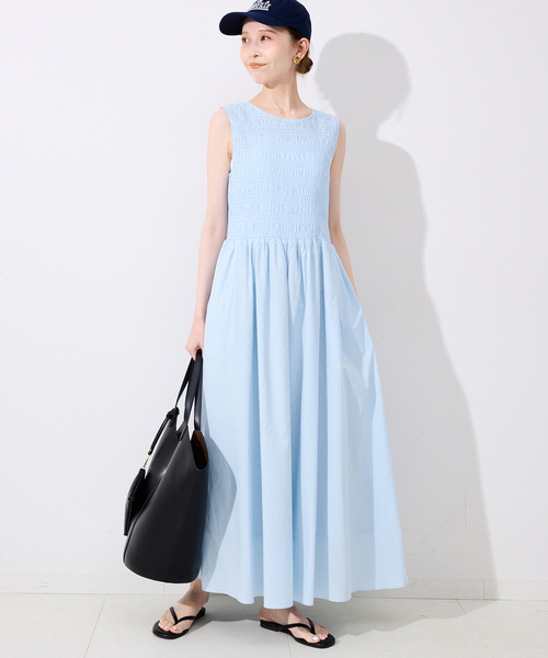SLOBE IENA コットンシャーリングノースリーブワンピース SLOBE IENA ワンピース コットンシャーリングノースリーブ