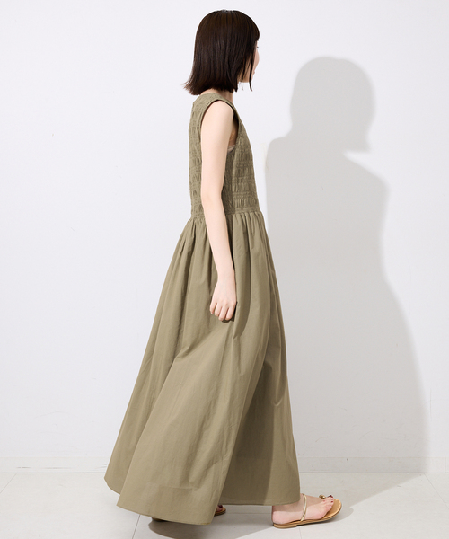 SLOBE IENA コットンシャーリングノースリーブワンピース SLOBE IENA｜コットンシャーリングノースリーブワンピース