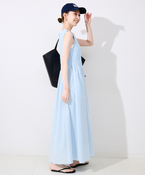 SLOBE IENA コットンシャーリングノースリーブワンピース SLOBE IENA｜コットンシャーリングノースリーブワンピース