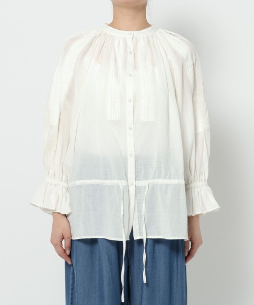 INDIA IS BEAUTIFUL・crinkle / コットンリネンブラウス INDIA IS BEAUTIFUL COTTON LINEN BLOUSEコットンリネンブラウス