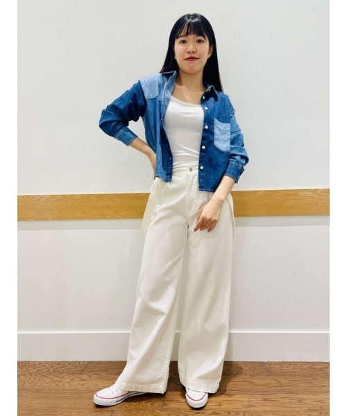 GAP 「GAP」 デニムパンツ 25 ホワイト レディース : ZOZOTOWN