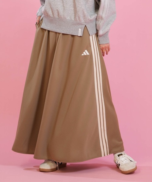 アディダスオリジナル タイトスカート ブラウンピンク adidas（アディダス） ロング スカート W MH 3S KN スカート