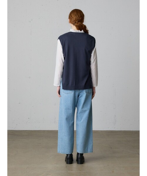 MidiUmi（ミディウミ） ベスト ジレ ハイローVネックベスト レディース