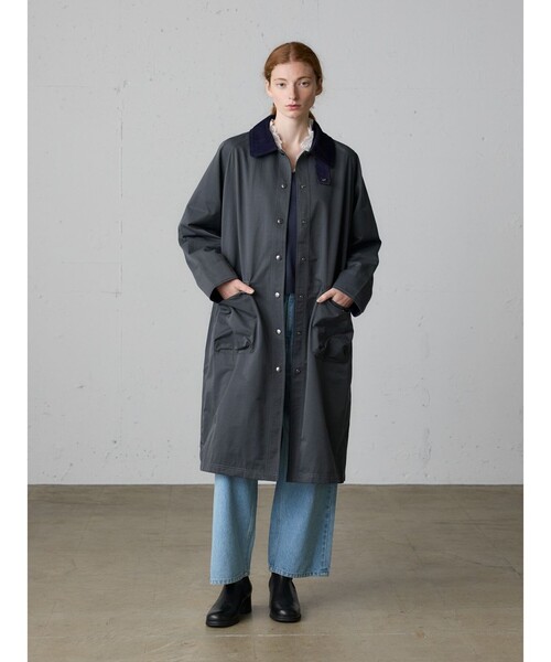 ミディウミ midi-umi ロングジレ ロングベスト グレー MidiUmi ベスト