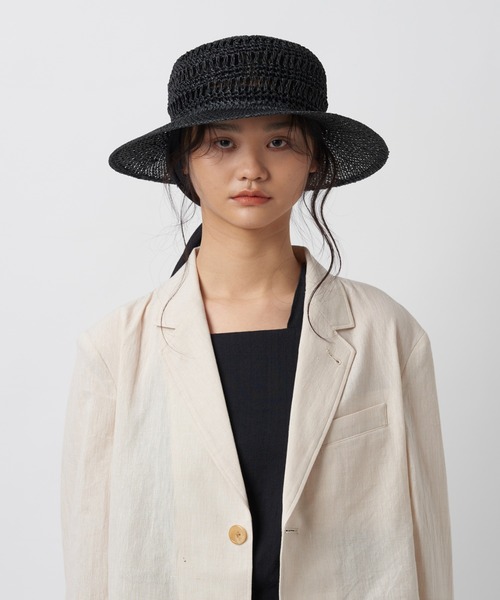 「La Maison de Lyllis」 ストローハット FREE ブラック レディース_画像2