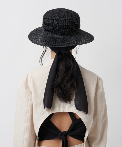 「La Maison de Lyllis」 ストローハット FREE ブラック レディース_画像6
