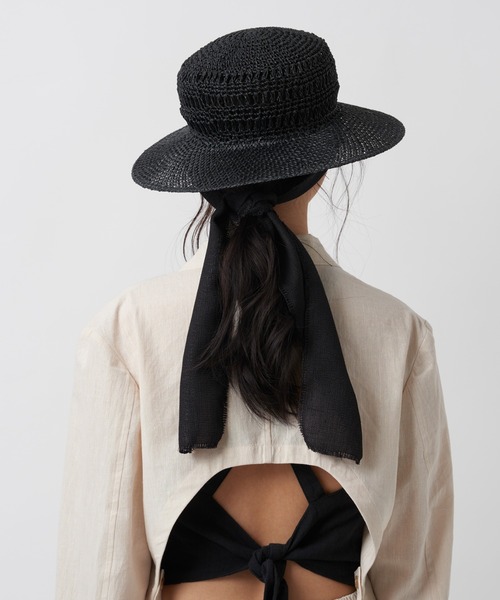 「La Maison de Lyllis」 ストローハット FREE ブラック レディース_画像7
