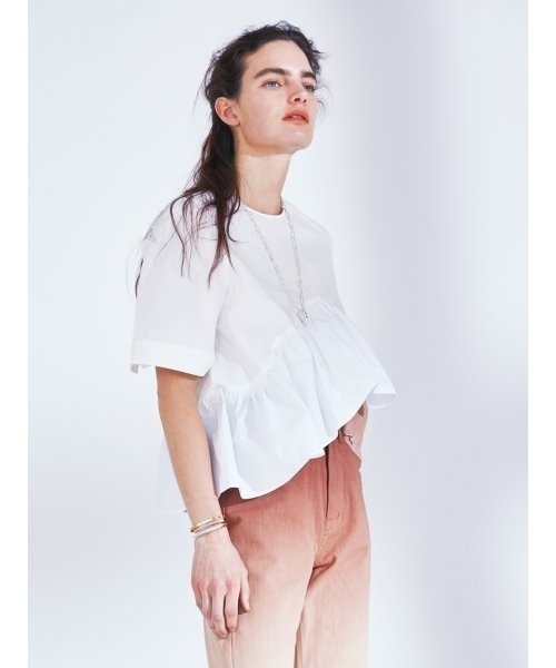 「styling/」 半袖チュニック ONE SIZE ベージュ レディースの画像