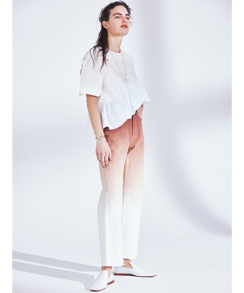 「styling/」 半袖チュニック ONE SIZE ベージュ レディースの画像