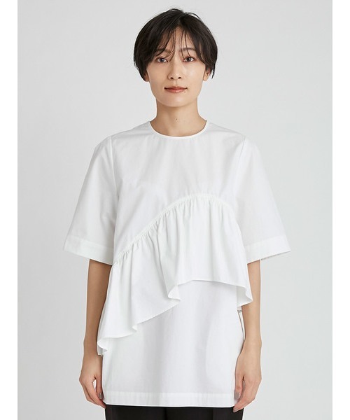 「styling/」 半袖チュニック ONE SIZE ベージュ レディースの画像