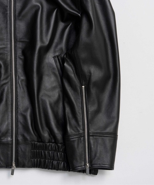 メゾンスペシャル　MaisonSpecial エコレザージップブルゾン MAISON SPECIAL(メゾンスペシャル)｜Oversized Real Leather Zip