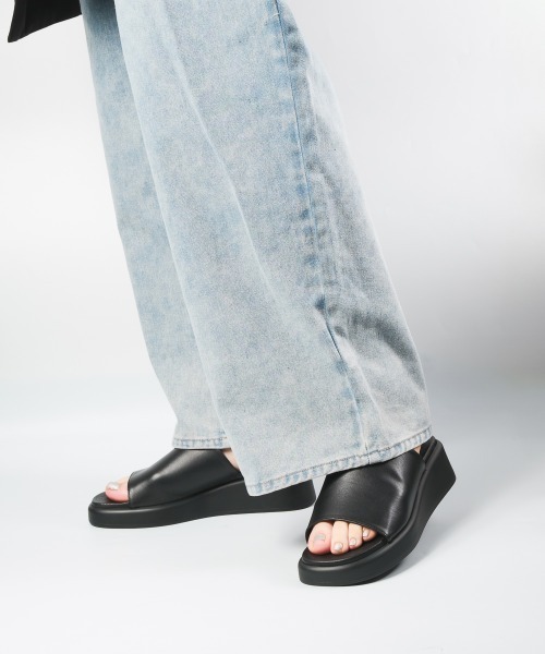「BONTRE」 「CALZADOS」フラットサンダル 39 ブラック レディース_画像6