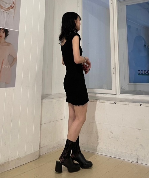 「HONEY MI HONEY」 ノースリーブワンピース FREE ラベンダー レディース_画像6