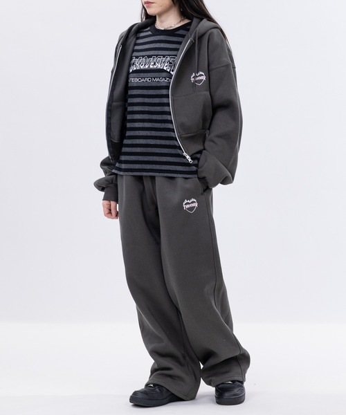 スラッシャー　スウェット　パンツ　セットアップ　ブラック　M THRASHER（スラッシャー） パジャマ ルームウェア 「at」「THRASHER